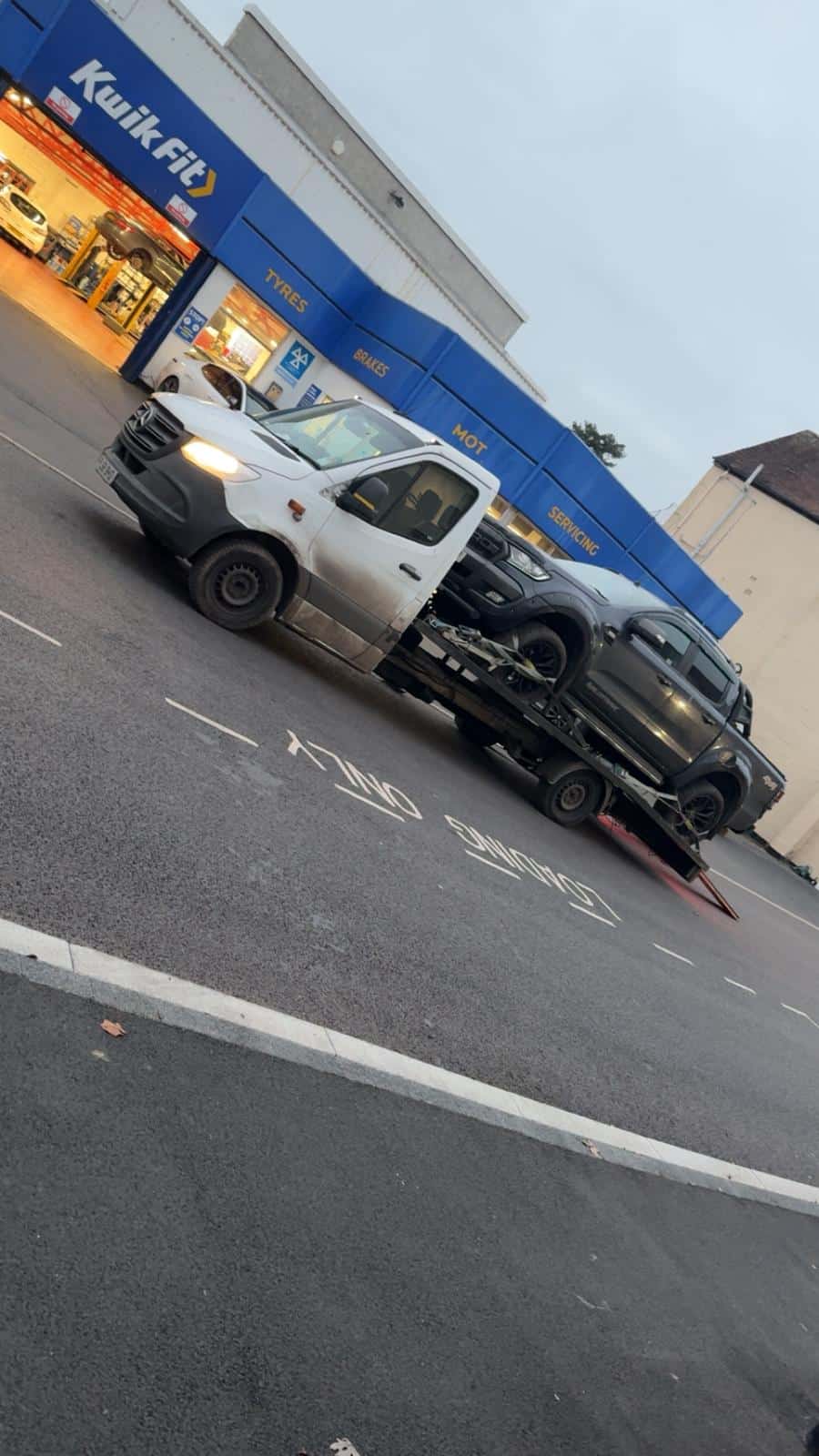 Recovery truck assisting with vehicle breakdown in Telford & Wrekin. Reliable roadside assistance fo.