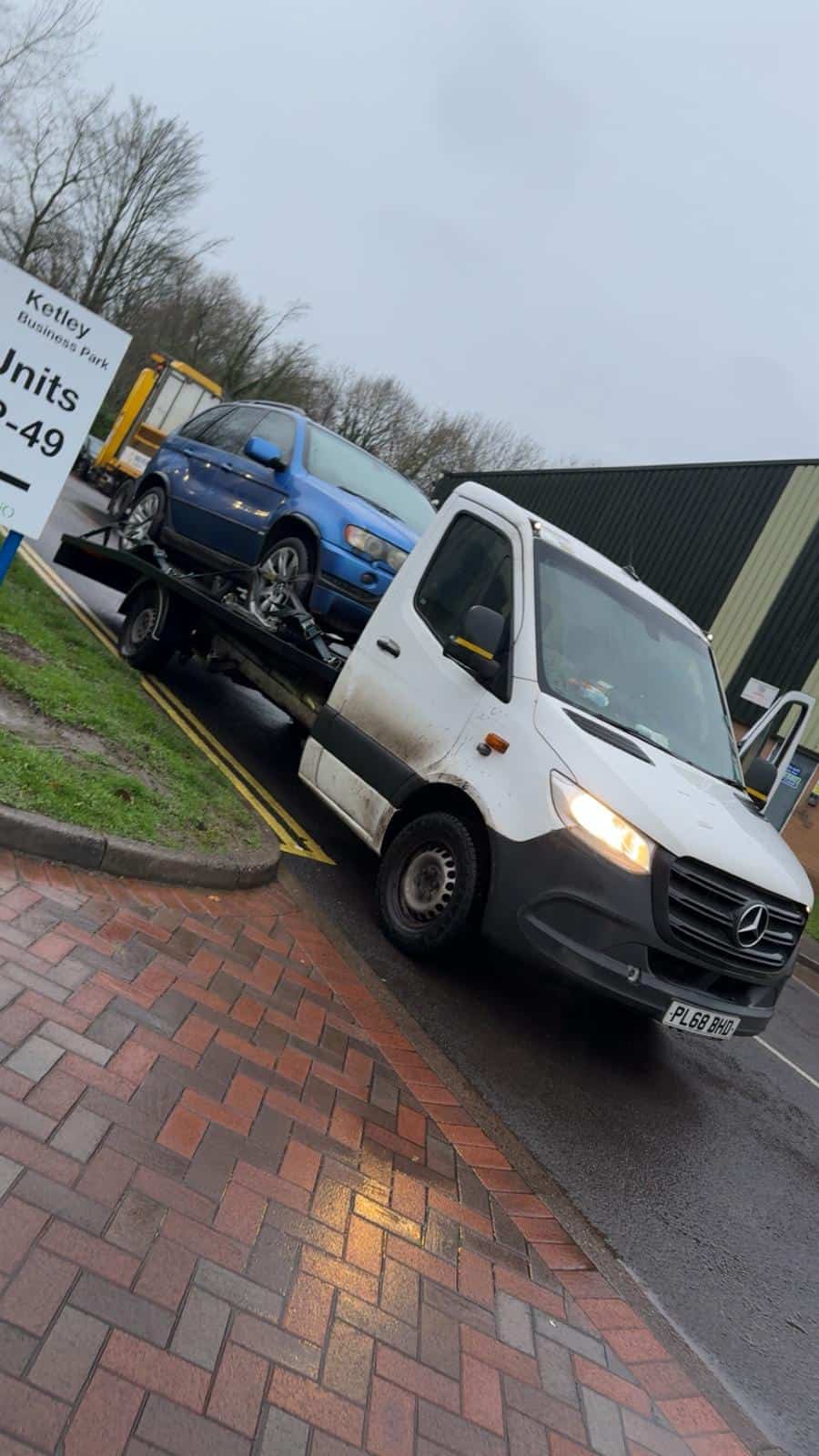 Recovery truck assisting with vehicle transport in Telford & Wrekin.